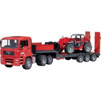 bruder MAN TGA dieplader met Manitou telescooplader Kant-en-klaar model Bouwvoertuig (model)