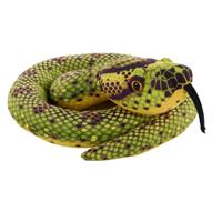 Wild Republic Pluche anaconda knuffel - groen - 91 cm - reptielen