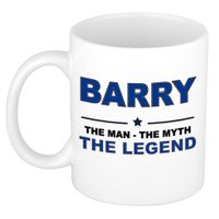 Naam cadeau mok/ beker Barry The man, The myth the legend 300 ml   -