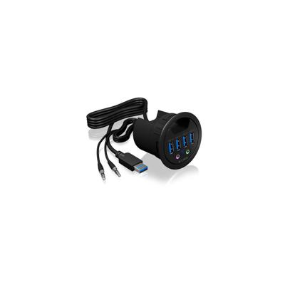 ICY BOX USB-C (USB 3.2 Gen 2) multiport hub 6 poorten Zwart