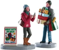 Lemax shopping teamwork kerstdorp figuur type 3 Vail Village 2018