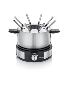 Severin 2471 Fondue 1500 W Traploze temperatuurregeling RVS, Zwart