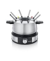 Severin 2471 Fondue 1500 W Traploze temperatuurregeling RVS, Zwart