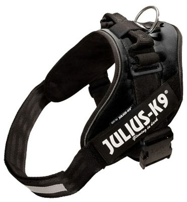 Julius K9 idc power-harnas / tuig voor labels zwart
