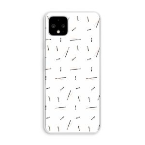 Hipster stripes: Pixel 4 XL Transparant Hoesje
