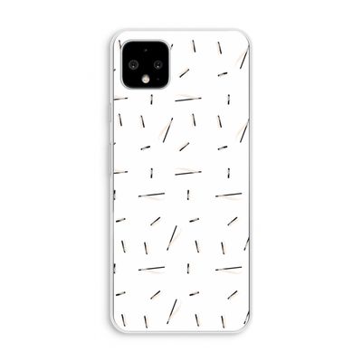 Hipster stripes: Pixel 4 XL Transparant Hoesje