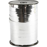 Creativ Company Cadeaulint, b: 10 mm, glossy, zilver metallic, 250 m/ 1 rol
