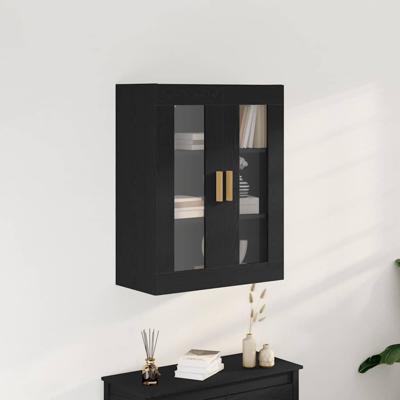 Wandkast Wandgemonteerd Zwart eiken 69.5 x 34 x 90 cm