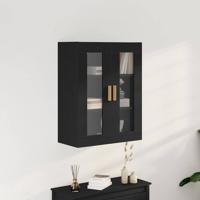 Wandkast Wandgemonteerd Zwart eiken 69.5 x 34 x 90 cm