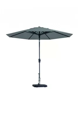 Parasol Paros II Rond Ø3m met kniksysteem - Licht Grijs