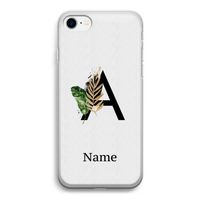 Charcoal Flora: iPhone SE 2020 Transparant Hoesje Charcoal Flora: iPhone SE 2020 Transparant Hoesje