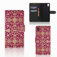 Wallet Case Sony Xperia XA1 Plus Barok Pink - thumbnail