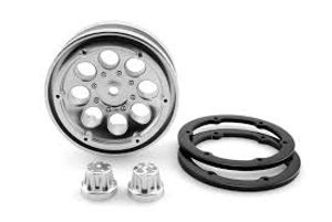 Axial 1.9 8 Hole Beadlocks - Satin Chrome (2pcs) (AX8088)