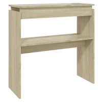 The Living Store Consoletafel Spaanplaat - 80x30x80cm - Sonoma eiken - thumbnail