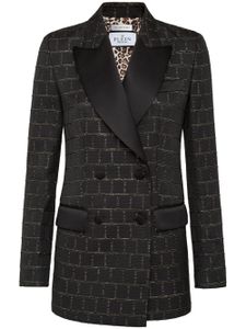 Philipp Plein blazer croisé Sartorial en jacquard - Noir