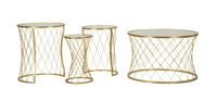 TAFEL NOAH GOUD SET 4 STUKS CM Ø 70X45-47X54,5-36x50-28x45