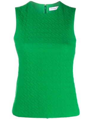 Christian Dior Pre-Owned haut sans manches à motif pied-de-poule (années 2010) - Vert