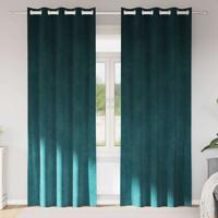 VidaXL Verduisterende gordijnen 2 pcs donkergroen 140 x 225 cm fluweel