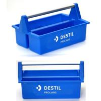 DESTIL Prolians mobibox met buisgreep - 2 vaks - 44x25,5x21 cm - blauw