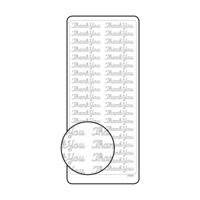 Vaessen Creative • sticker 10x23cm 10pcs goud "thank you"