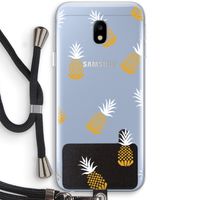 Ananasjes: Samsung Galaxy J3 (2017) Transparant Hoesje met koord
