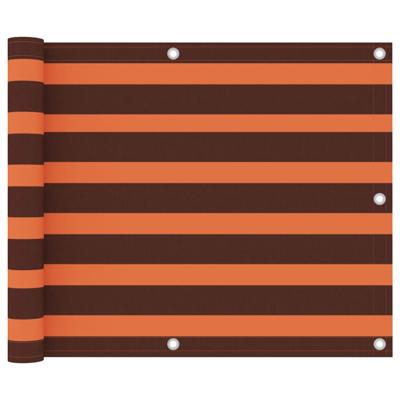 VidaXL Balkonscherm 75x400 cm oxford stof oranje en bruin