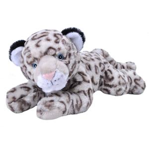 Pluche sneeuw luipaard/panter knuffeltje - Eco-kins - 30 cm - dierenknuffel