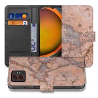 Samsung Galaxy Xcover 7 Pro | Book Case | & Portemonnee Hoesje Marmer Oranje