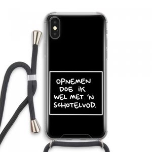 Schotelvod: iPhone XS Max Transparant Hoesje met koord
