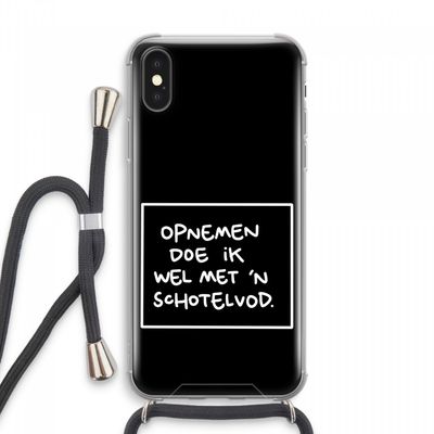 Schotelvod: iPhone XS Max Transparant Hoesje met koord
