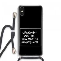 Schotelvod: iPhone XS Max Transparant Hoesje met koord