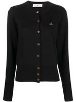 Vivienne Westwood cardigan Bea à motif Orb brodé - Noir