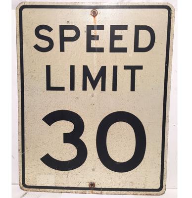 Speed Limit 30 Verkeersbord - Origineel (USA)