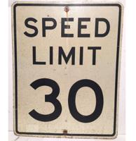 Speed Limit 30 Verkeersbord - Origineel (USA)