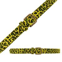 Carnaval verkleed riem - luipaard-/panterprint - geel - Dames - gouden gesp Carnaval verkleed riem - luipaard-/panterprint - geel - Dames - gouden gesp