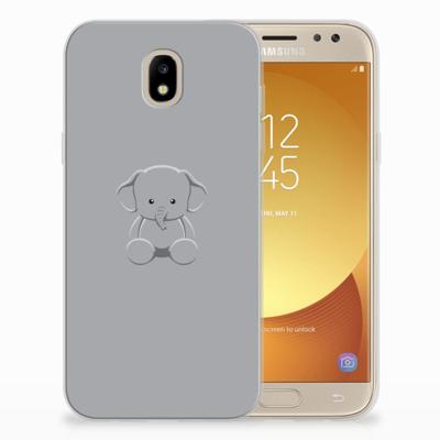 Samsung Galaxy J5 2017 Telefoonhoesje met Naam Grijs Baby Olifant Samsung Galaxy J5 2017 Telefoonhoesje met Naam Grijs Baby Olifant
