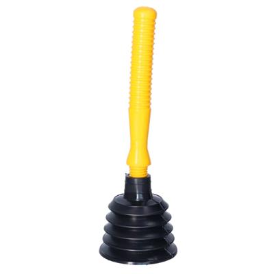 Ontstopper - toilet / gootsteen - geel - kunststof - rubber - 27 cm - plopper