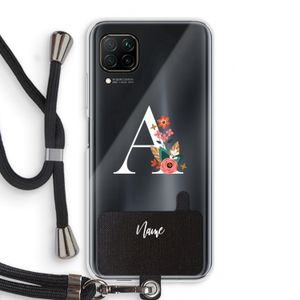 Pink Bouquet: Huawei P40 Lite Transparant Hoesje met koord