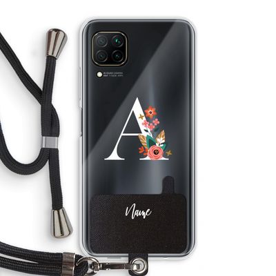 Pink Bouquet: Huawei P40 Lite Transparant Hoesje met koord
