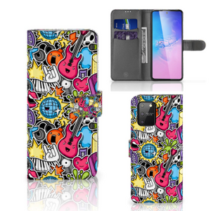 Samsung S10 Lite Wallet Case met Pasjes Punk Rock