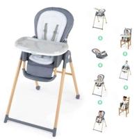 INGENUITY 7-in-1 kinderstoel van geboorte tot 5 jaar, juiste positionering - Chambray - Babywipstoel, stoelverhoger, stoel