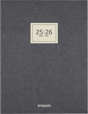 Brepols schoolagenda A4 Polyprop, zwart, 2025-2026