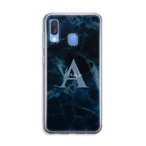 Midnight Marble: Samsung Galaxy A40 Transparant Hoesje