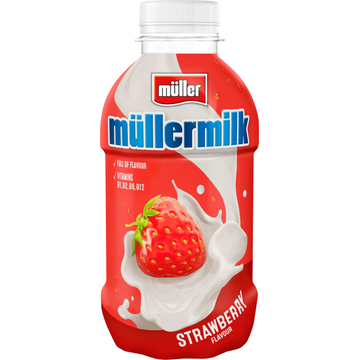 Muller Mullermilk Strawberry Flavour 400 g bij Jumbo