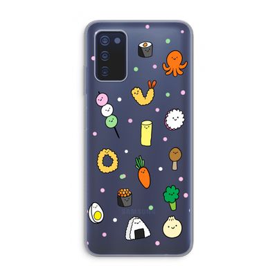 Happy bento friends: Samsung Galaxy A03s Transparant Hoesje