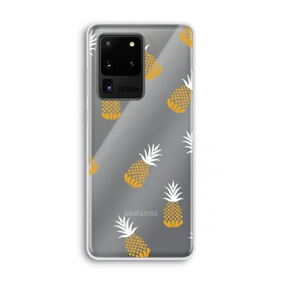 Ananasjes: Samsung Galaxy S20 Ultra Transparant Hoesje