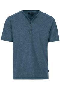 TRIGEMA Comfort Fit T-Shirt Henley kraag jeans, Melange