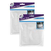 2x stuks Waszak - wit - voor delicaat wasgoed - 47 x 32 cm