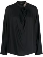 Fabiana Filippi blouse à appliqués - Noir