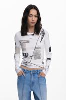 Geribd kranten-T-shirt - WHITE - S